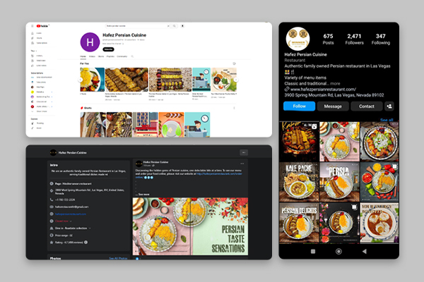Soccial Media Marketing for Hafez Persian Restaurant by Wiseadvertisement